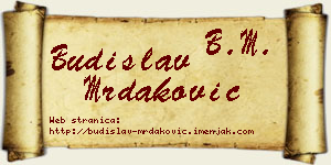 Budislav Mrdaković vizit kartica